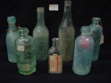Job Lot of Glass Bottles, John Graf, Peoria Bottling Co., P Schoenhofen Brewing Co. &