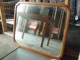 Beveled Oak Mirror 26”H x 32”W