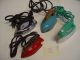 4 Childs Electrical Irons, Suzy Homemaker, Little Lady, Sunny Suzy