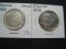 Two 1923 Monroe Commemorative Halves- cleaned