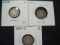 Three Different Seated Dimes: 1838, 1841-O, 1891