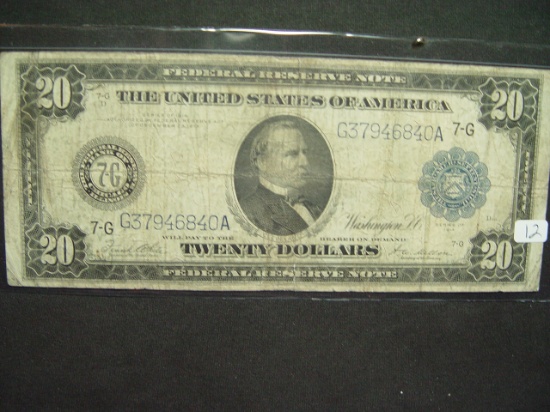 1914 $20 Federal Reserve Bank Note