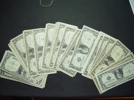 40- $1 Silver Certificates   Avg. Circulated