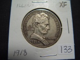 1918 Lincoln-Illinois Commemorative Half   XF