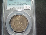 1859-O Seated Half   PCGS AU Details- smoothed