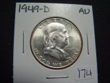 1949-D Franklin Half   AU