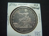 1877-S Trade Dollar   AU, cleaned