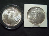 Pair of BU 1986 Silver Eagles