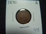 1870 Indian Cent   Good   Semi-key date