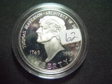 1993 Proof Jefferson Silver Dollar