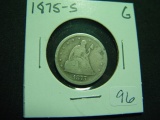 1875-S Twenty Cent Piece   Good