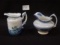 Delft Creamer & Flow Blue Creamer w/chips on base