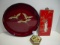 Oriental Tray, Plaque & Hand Painted Box