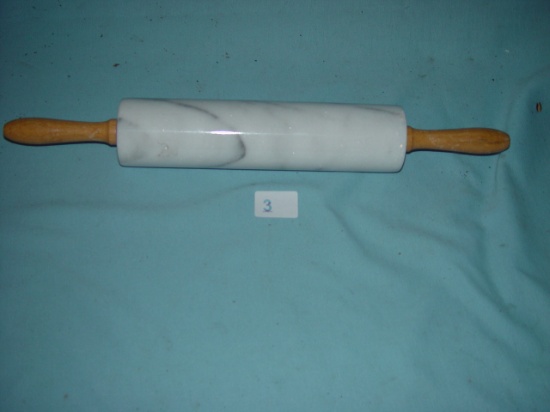 Marble Rolling Pin, 18" Handle To Handle