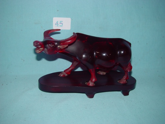 Contemporary Acrylic, 4" Figure, Cape Buffalo