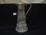 Cut Glass & Silver Plate Pitcher 13