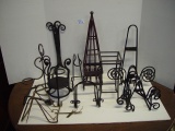 Job Lot of Contemporary Metal Art, Stands & Holders