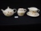 Jewel Tea Autumn Leaf Commemorative Halls Teapot, Sugar, & Creamer Set