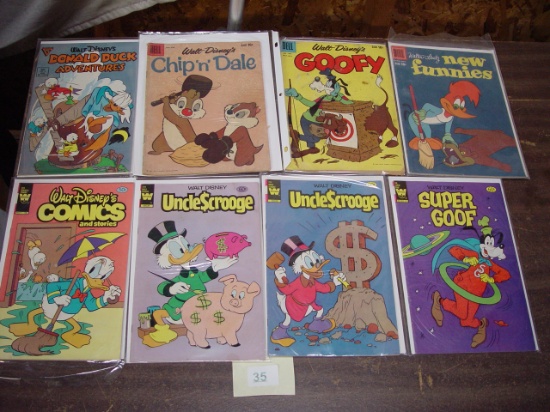 8 Walt Disney Comics, 10 to 95 cents