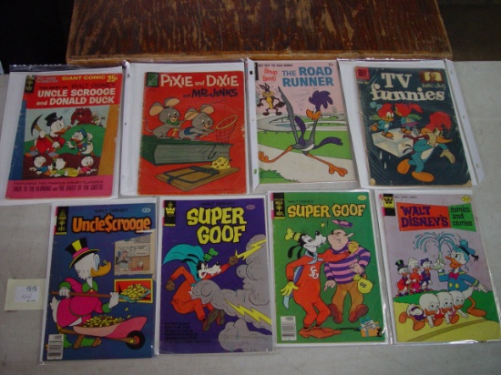 8 Walt Disney Comics, 10 to 50 cents, Dell, Gold Key, & Whitman