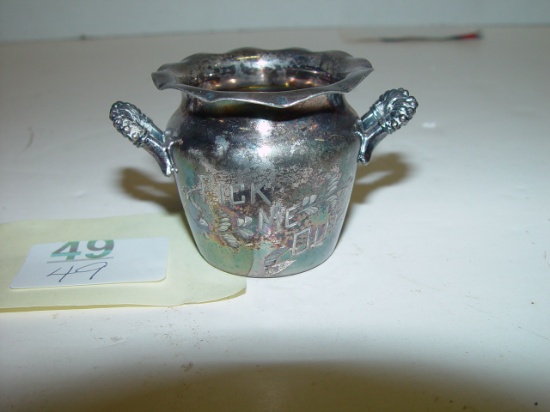 Silver Plate "Pick Me Out" Toothpick Holder