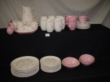 60 Pieces of Vernon Ware, “Tickled Pink” Mid Century Dishes