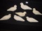 (7) Hand Carved Wooden Dove Decoys