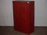 2 Door Hanging Shelf In Red Paint