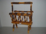 Old Hickory Style Magazine Rack, 23@