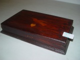 Wooden Cigar Box, Bird & Heart Inlay