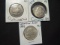 Three AU 1893 Columbian Expo Halves