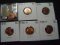 Six BU Lincoln Cents: 1932, 1933-D, 1934, 1935, 1935-D, 1935-S