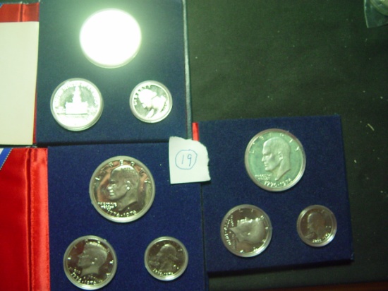 Three Silver 1976 Bi-Centennial Proof Sets