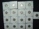 17 Silver BU Roosevelt Dimes- 1946 to 1954