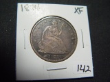 1874 Seated Half   XF