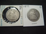 Pair of Seated Halves: 1856-O & 1877