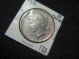 1921 Peace Dollar   Cleaned XF