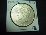 1926-S Peace Dollar   AU++