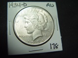 1934-D Peace Dollar   AU