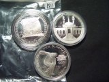 Three Proof Commemorative Silver Dollars: 1883 Olympic, 1884 Olympic, 1987 Constitution