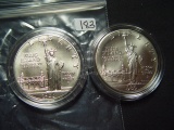 Pair of BU 1986 Statue of Liberty Silver Dollars