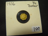 Authentic 1856 California Gold Quarter Dollar