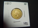 1857 $3 Gold   XF