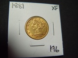 1881 $5 Gold Liberty   XF