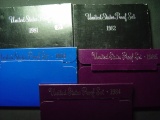 Five Different Proof Sets: 1981, 1982, 1983, 1984, 1985