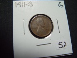 1911-S Lincoln Cent   Good