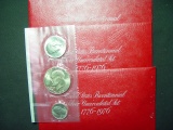 Three Silver 1976 Bi-Centennial Mint Sets