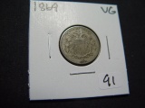 1869 Shield Nickel   VG