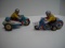 2 Contemporary Windup Tin Motorcycles