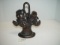 Iron Vase w/Flowers Door Stop, 9.5